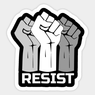Resist with fist 3 - in White Sticker
